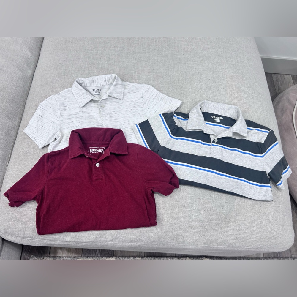 Boys polo shirts size 10/12 Children’s Place short sleeve bundle lot of 3 Large